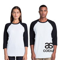 3/4 Raglan (Unisex) (Retail Quality)